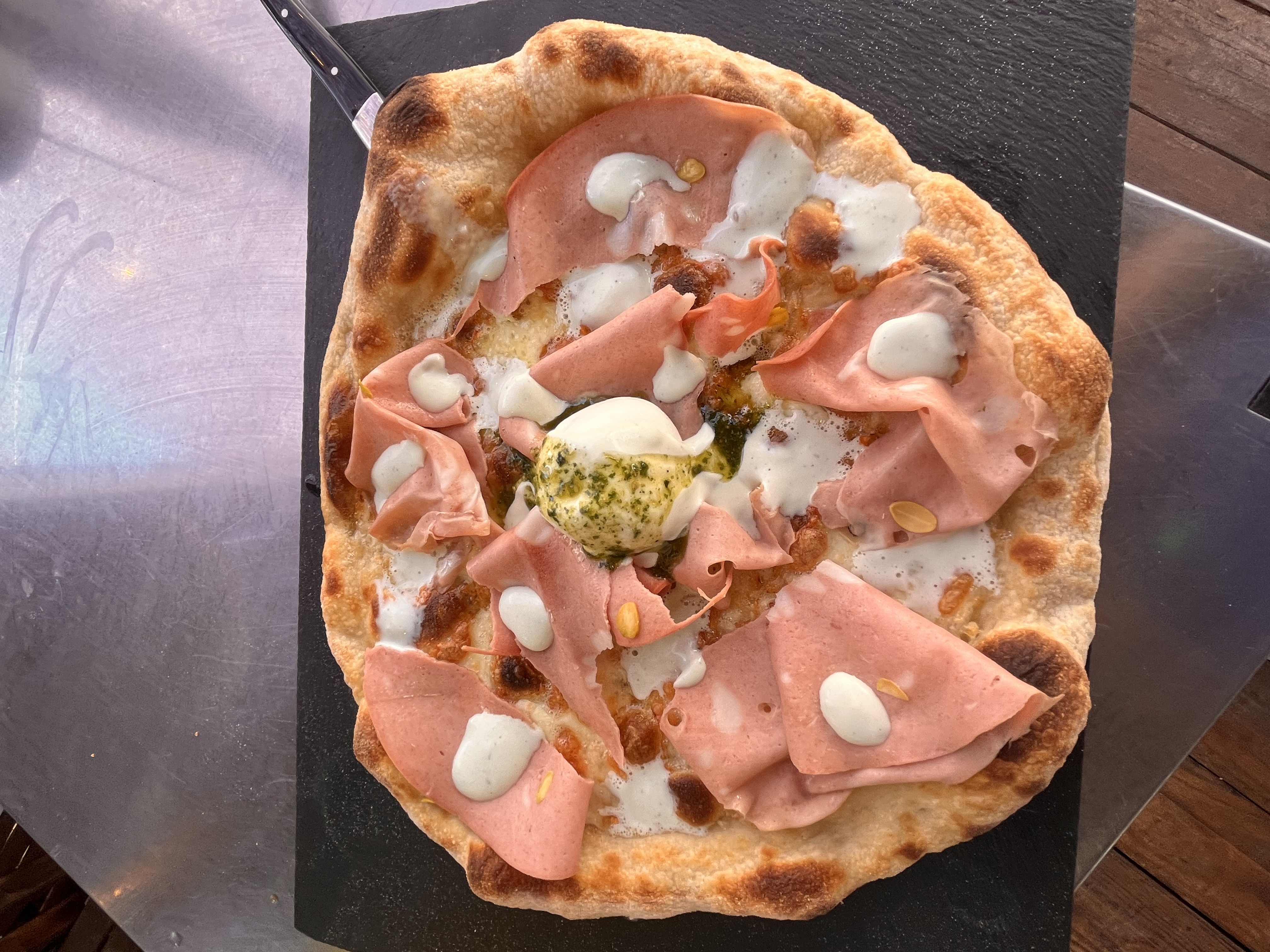 Focaccia mortadella