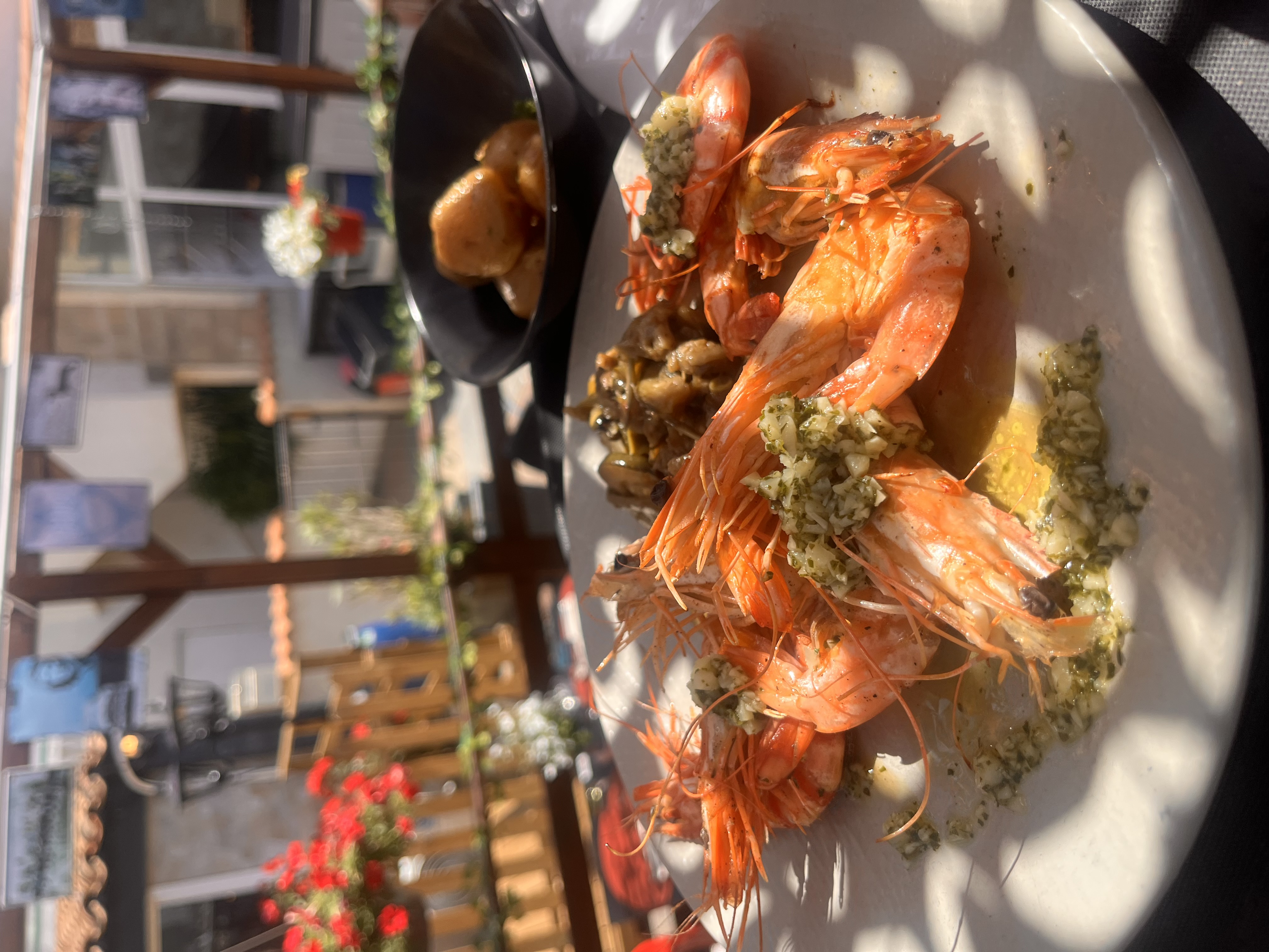 Grosses gambas grillées